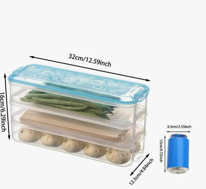 Plastic Fridge Container - 2000 ml  (Pack of 3)